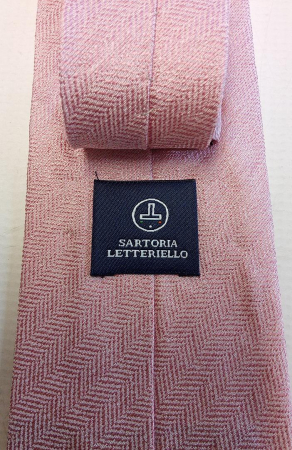 Cravata pentru barbati Sartoria Letteriello, 100% Matase, roz [2]