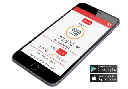 Cronotermostat Vemer VE785700 TUO WIFI LITE WiFi, de perete, controlabil cu aplicație, iOS și Android, compatibil cu Google Home și Amazon Alexa, alb [5]