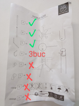 Cuier pentru haine Box and Beyond metalic, negru [4]