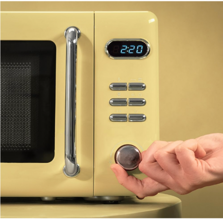 Cuptor cu microunde digital Cecotec cu gratar Proclean 5110 Retro, galben, 20 L, 700 W în 5 nivele [6]