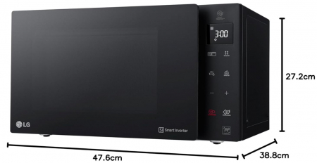 Cuptor cu microunde LG MH6535GIS Smart Inverter, 25L, 1000W, negru [9]