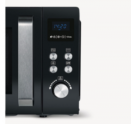 Cuptor cu microunde SEVERIN 3 în 1 cu funcție grătar și aer cald până la 200 °C, negru, MW 7752, negru [5]