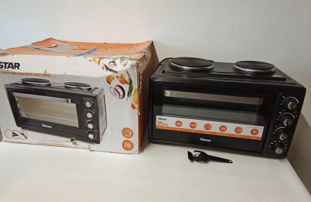 Cuptor electric Tristar OV-1443, cu 2 arzatoare deasupra, 3100W, 38L, negru [1]