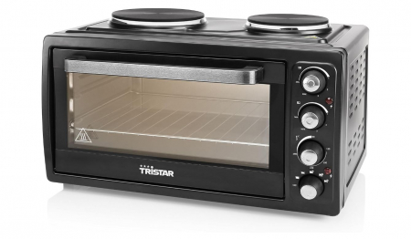 Cuptor electric Tristar OV-1443, cu 2 arzatoare deasupra, 3100W, 38L, negru [0]