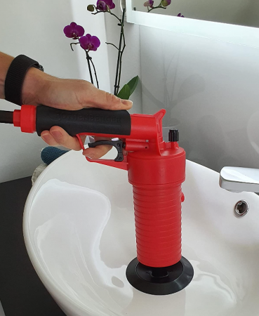 Curățător de țevi, scurgeri ROTHENBERGER Industrial  cu aer comprimat, 4 adaptoare de cauciuc, pentru teava din baie, bucatarie, toaleta, 150000006 [4]