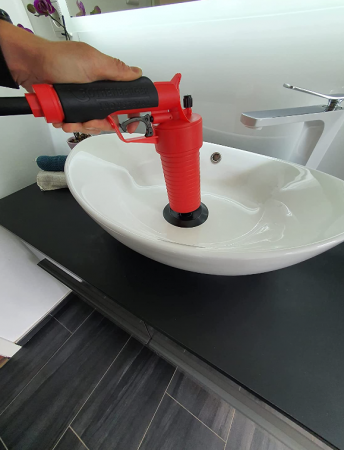 Curățător de țevi, scurgeri ROTHENBERGER Industrial  cu aer comprimat, 4 adaptoare de cauciuc, pentru teava din baie, bucatarie, toaleta, 150000006 [5]