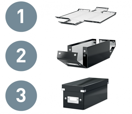 Cutie de depozitare Leitz, gama Click and Store 60430001 pentru birou, albă [4]