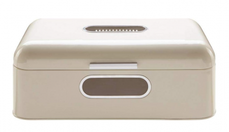 Cutie de pâine ECHTWERK retro din metal cu fereastră, crem [5]