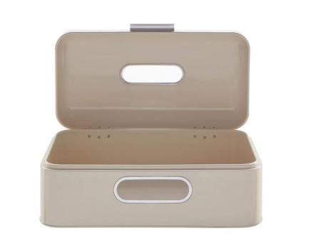 Cutie de pâine ECHTWERK retro din metal cu fereastră, crem [4]