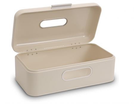 Cutie de pâine ECHTWERK retro din metal cu fereastră, crem [3]