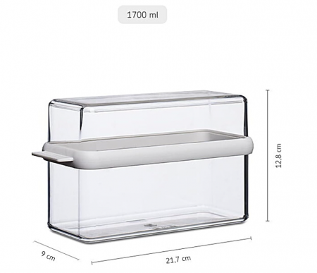 Cutie depozitare alimentara pentru pâine Mepal Stora, alb/transparent, 21.7 x 9 cm [3]