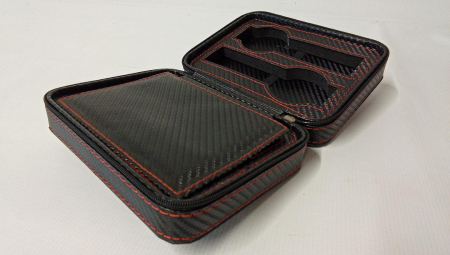 Cutie pentru depozitarea ceasurilor MR Maestro Relojero, 4 ceasuri, negru, fibră de carbon [2]