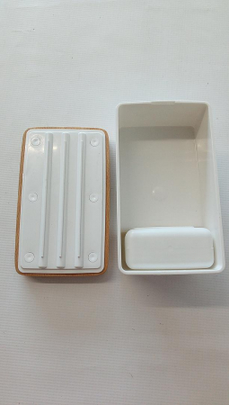 Cutie pentru unt Go Practic, Plastic/Lemn, 10 x 10 x 16.5 cm [2]