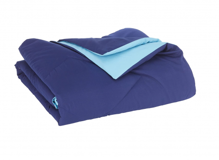 Textile si covoare - Cuvertură reversibilă din microfibră, bleumarin