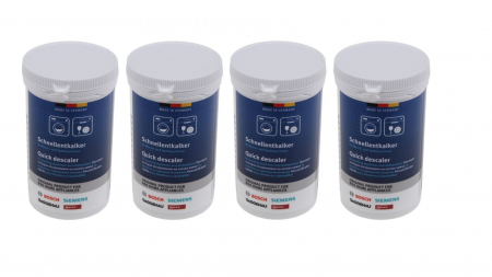 Bacanie - Set 4 x 250g praf anticalcar  pentru masinile de spalat rufe si vase, BOSCH 00312331