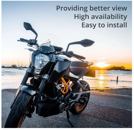 Deflector de vânt pentru motocicletă Justech, translucid [4]