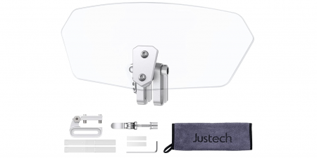 Deflector de vânt pentru motocicletă Justech, translucid [0]