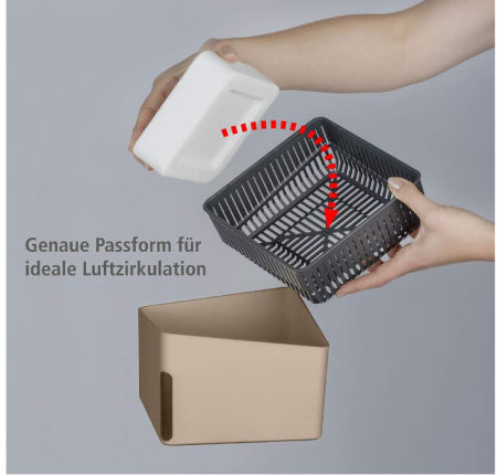 Dezumidificator portabil WENKO Cube, 500 g, 800 ml, 13 x 13 x 13 cm, bej [7]