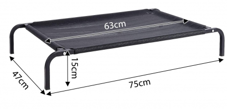 Dibea Pat în aer liber pentru animale de companie, 75 x 47 x 15 cm [4]