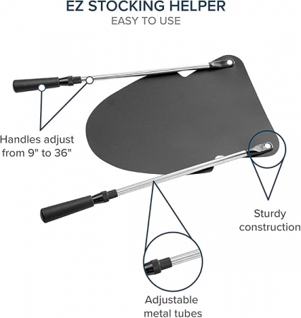 Dispozitiv de asistenta pentru incaltat sosete Wellys ‎R 053477, manere telescopice, negru [4]