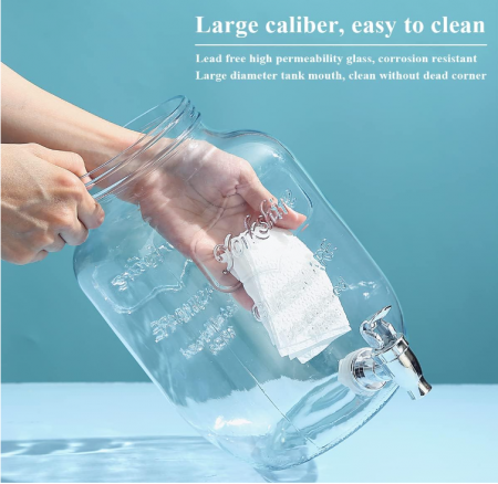 Distribuitor bauturi sticlă Berglander cu robinet rezistent la scurgeri [6]