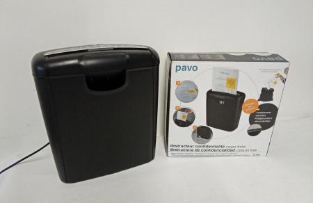Distrugator de documente cu cos Pavo, pana la 6 coli, 10L, negru, 8029310 [3]