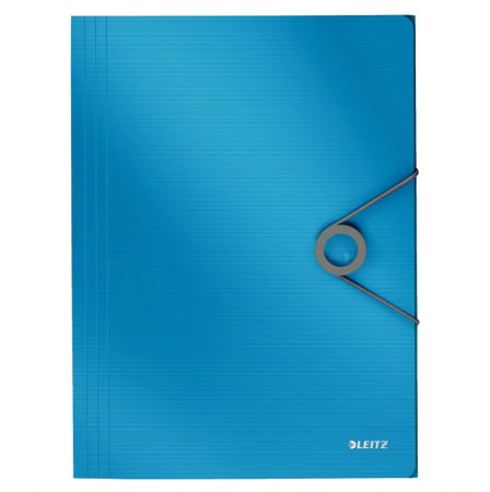 Gaming, Carti & Birotica - Dosar A4 Leitz din plastic cu inchidere cu elastic, Albastru deschis