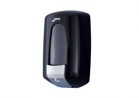 TOATE PRODUSELE - Dozator de săpun Jofel AC70600 cu buton cromat, 0.9L, negru