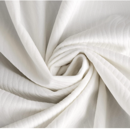 Draperie din catifea cu ochiuri Eurofirany, model ondulat, 140 x 250 cm, alb [4]