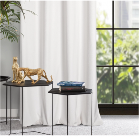 Draperie din catifea cu ochiuri Eurofirany, model ondulat, 140 x 250 cm, alb [3]