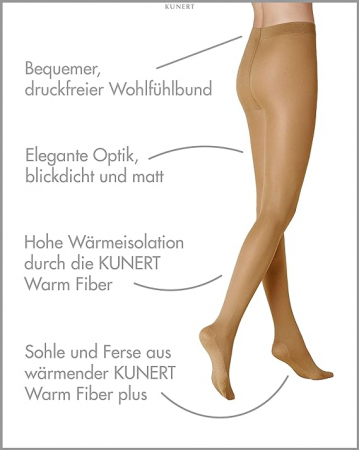 Dres damă Kunert 318000 Warm Up 60 DEN, Marimea 38-40 [2]