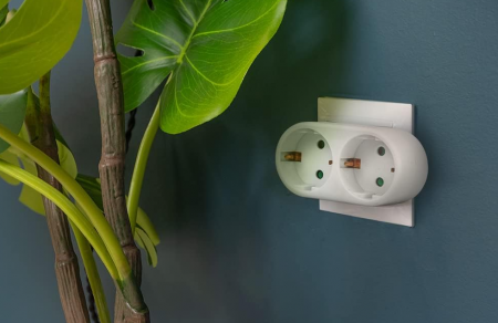 Dublu Stecher Garza 430024 cu impamantare,  Alb [3]