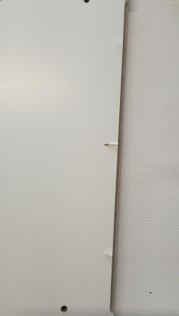 Dulap de baie suspendat Relaxdays, MDF, din bambus, 2 niveluri, alb-maro [4]