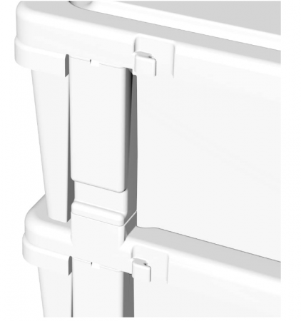 Dulap de depozitare din plastic Cetomo, alb, 5 sertare [4]