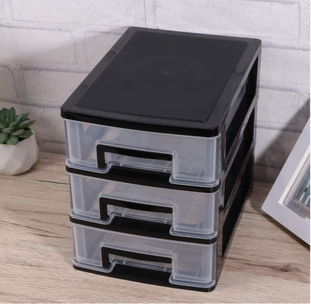 Dulap de depozitare din plastic cu 3 niveluri Healifty [5]