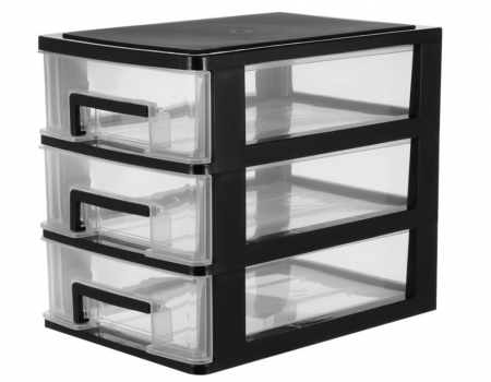 Dulap de depozitare din plastic cu 3 niveluri Healifty [2]