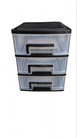 Dulap de depozitare din plastic cu 3 niveluri Healifty [1]