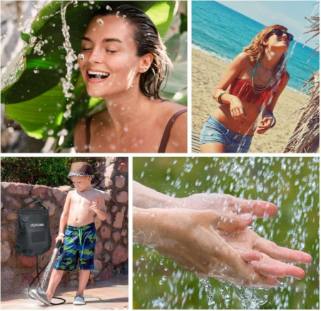 Dus portabil solar pentru camping HSYFUNA, 20L [6]