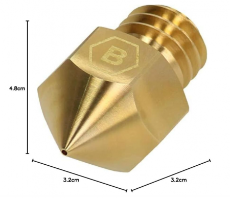 Duză BROZZL MK8 din alamă 0.1 mm diametru pentru Creality Ender 3, Ender 3 Pro, CR-10, CR-10S [7]