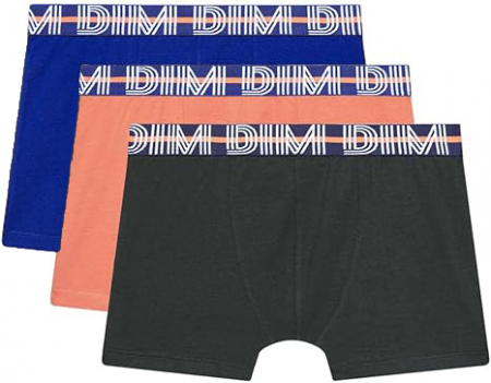 Lenjerie intima barbati - EcoDIM pachet de 3 boxeri din bumbac elastic pentru adolescenti, Marime 164 (14 ani)