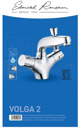 Edouard Rousseau Baterie termostatica pentru baie-dus Volga 2, Crom [2]