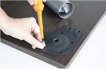 EMUCA Kit 4 picioare de masă din oțel reglabile 60x710mm, înălțime reglabilă 710-730mm, Negru [4]