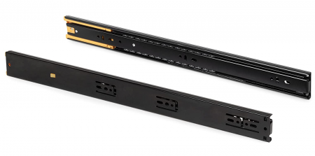 Emuca Set de 5 perechi de glisiere cu bile, extensie completa cu amortizor, 45 x 600 mm, negru [1]