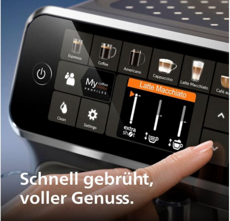 Espressor automat Philips LatteGo EP5441/50, 1500 W, Rasnita ceramica, 12 bauturi, Negru [3]