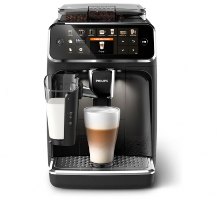 Electrocasnice pentru Bucatarie - Espressor automat Philips LatteGo EP5441/50, 1500 W, Rasnita ceramica, 12 bauturi, Negru