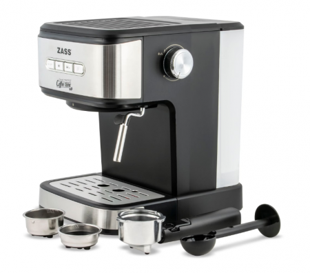 Espressor de cafea Zass ZEM 03, presiune 20 bari, 1,5 litrii, panou iluminat, dispozitiv spumare, 2 filtre [5]