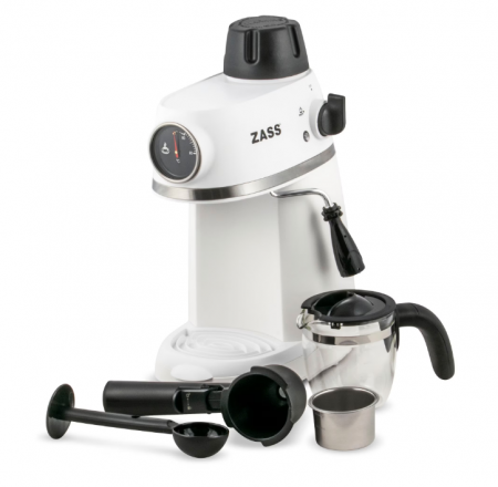 Espressor de cafea Zass ZEM 07 Alb, 800W, presiune 3,5 bari, 240ml, 2-4 cesti [4]