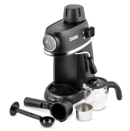 Espressor de cafea Zass ZEM 07 Negru, 800W, presiune 3,5 bari, 240ml, 2-4 cesti [2]