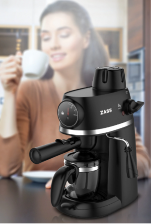 Espressor de cafea Zass ZEM 07 Negru, 800W, presiune 3,5 bari, 240ml, 2-4 cesti [1]