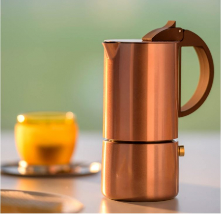 Espressor din oțel inoxidabil Gnali & Zani Chicca, 6 cesti, Rose Gold [4]